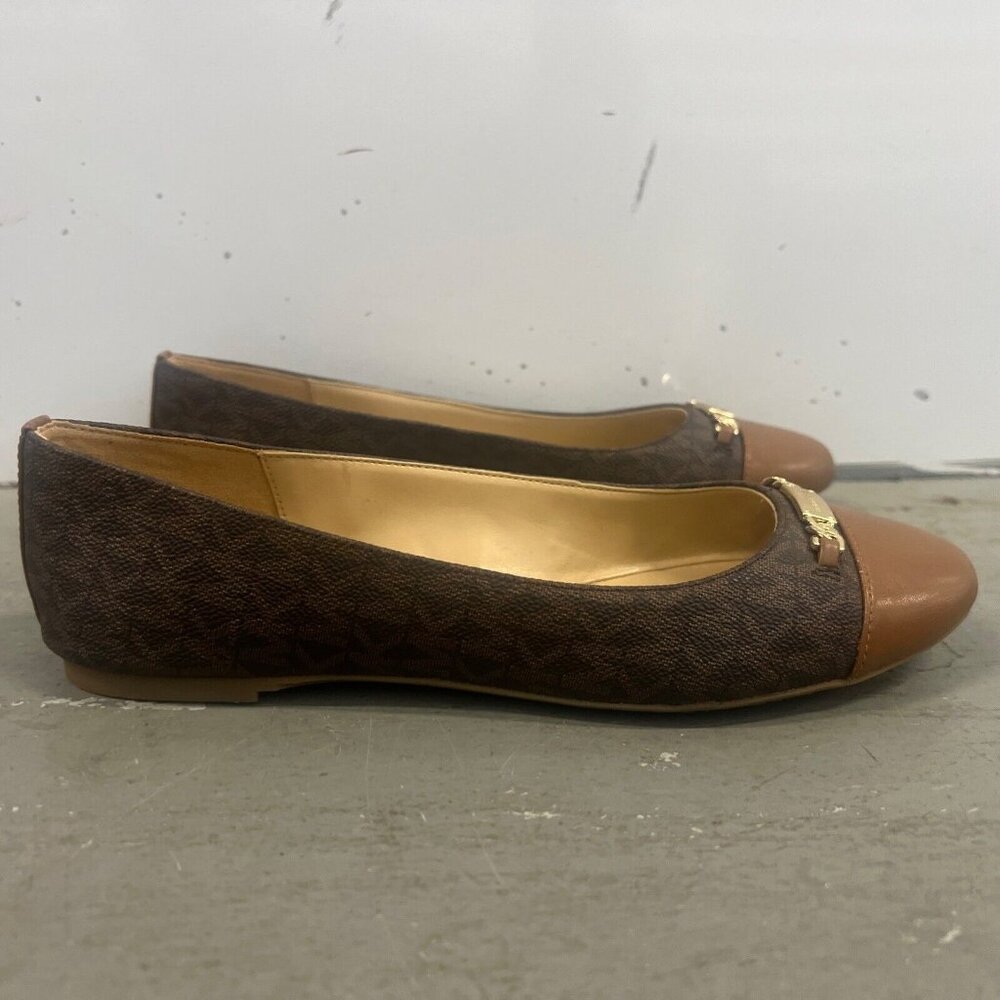Michael Kors Brown and Tan Flats
